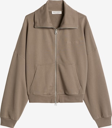 Veste de survêtement Marc O'Polo en marron : devant