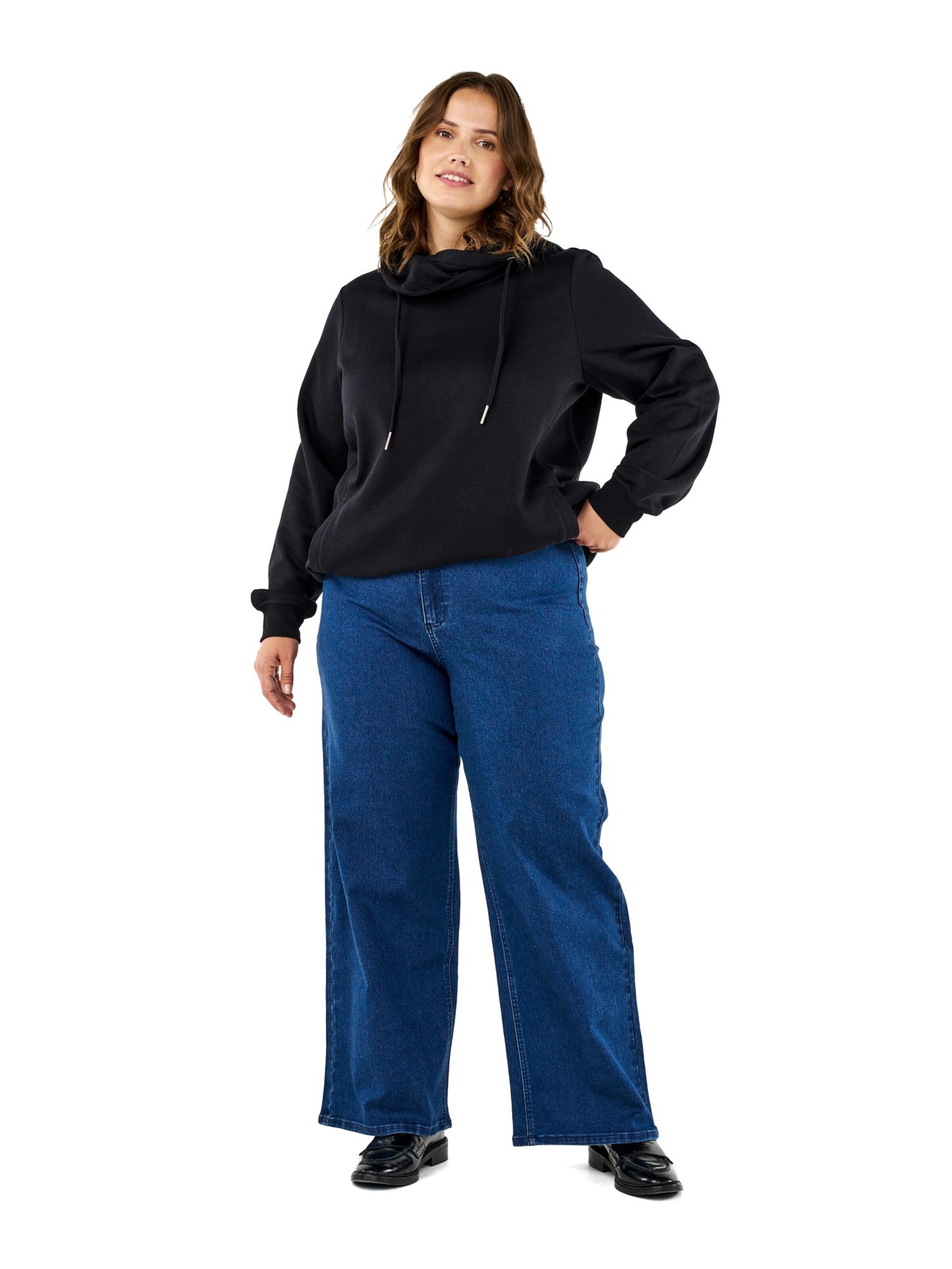 Flash by Zizzi Широка кройка Дънки в синьо: отпред