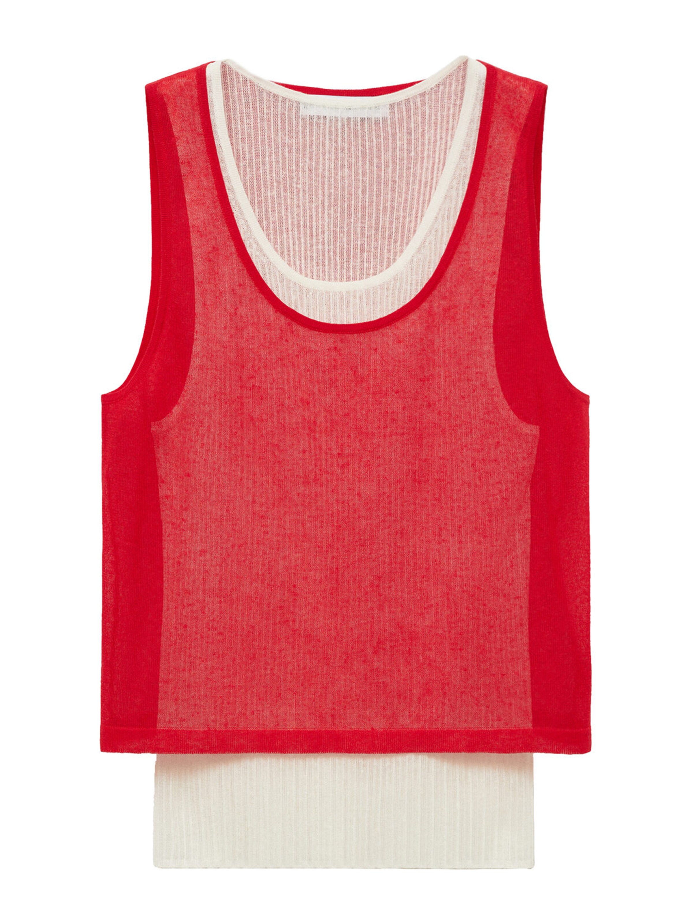 MANGO Broderad topp 'JORDAN' i röd: framsida