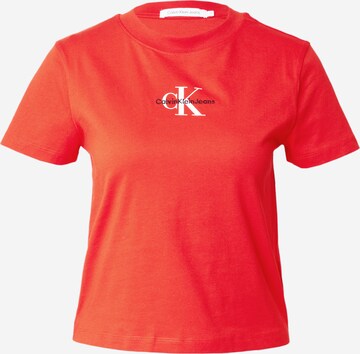 Calvin Klein Jeans T-shirt i röd: framsida