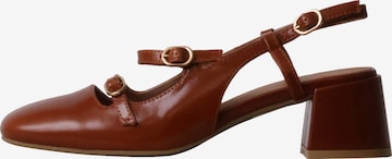 Emilie Karston - Zapatos con plataforma en marrón: frente