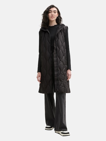 TOM TAILOR DENIM Weste in Schwarz