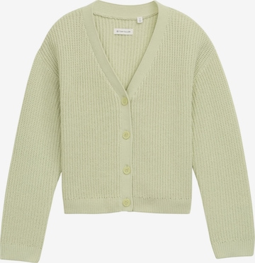 TOM TAILOR Neuletakki värissä vihreä: etupuoli