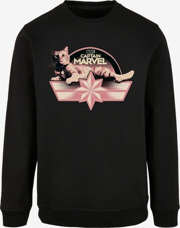 ABSOLUTE CULT Sweatshirt 'Captain Marvel - Chillin Goose' in Zwart: voorkant