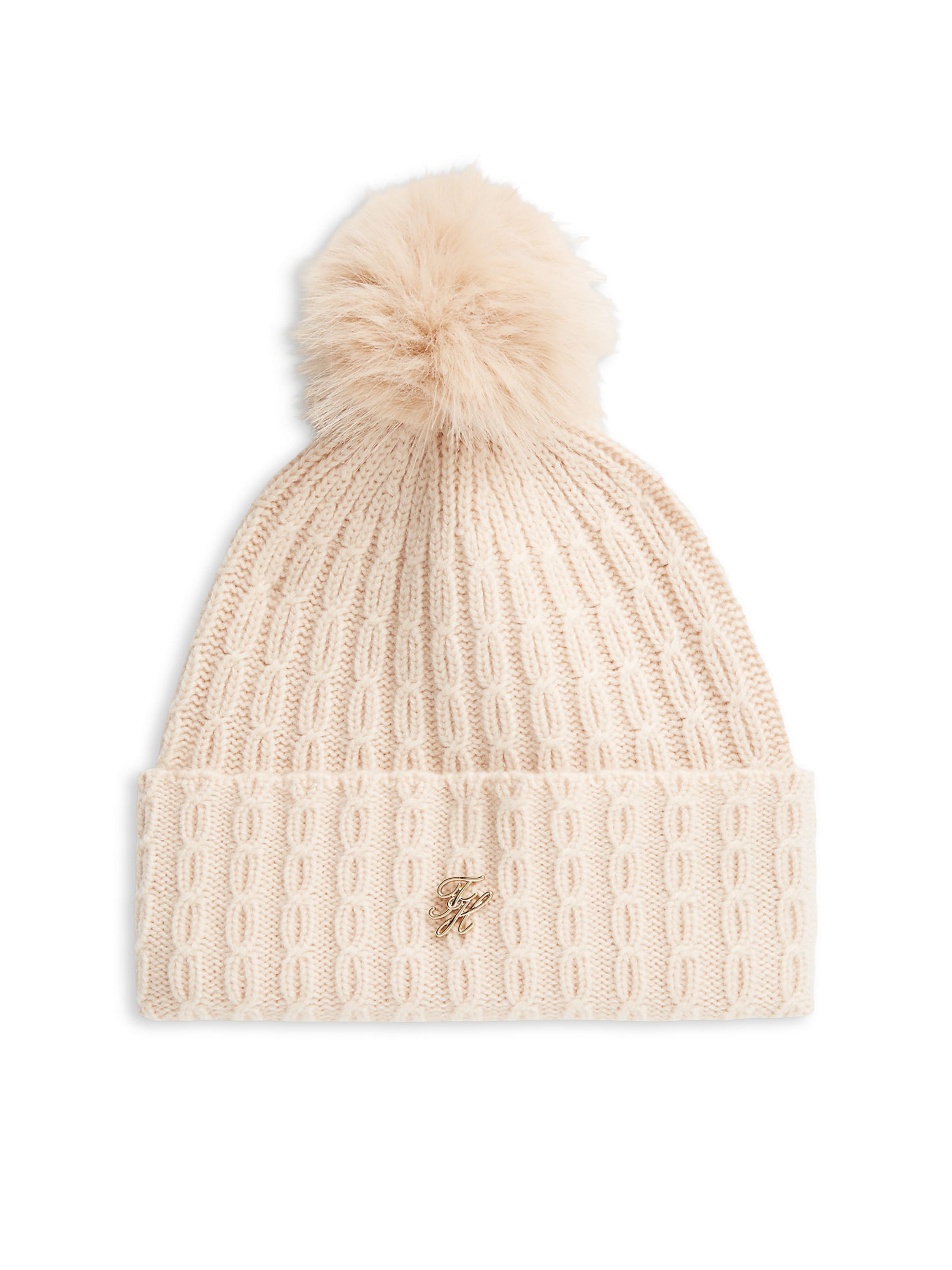 TOMMY HILFIGER Mütze in Beige: Vorderseite