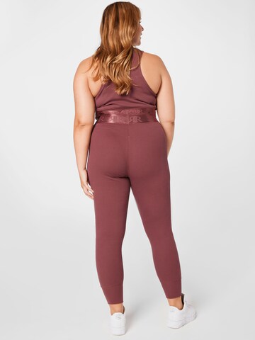 River Island Plus Tapered Trousers in Pink