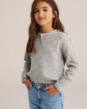 WE Fashion Knit cardigan in Grey: front