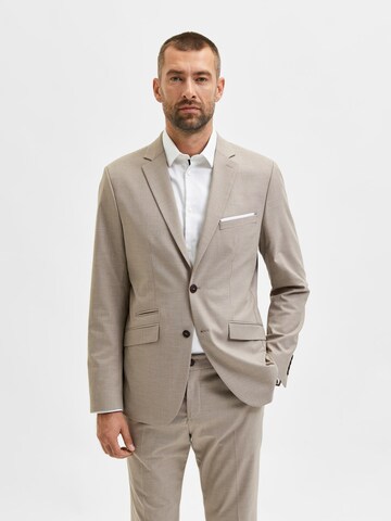Slim fit Giacca business da completo 'Nick' di SELECTED HOMME in beige: frontale