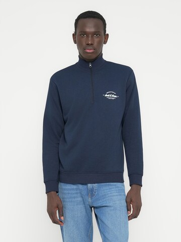 JACK & JONES - Sweatshirt 'JJBRANDON' em azul: frente