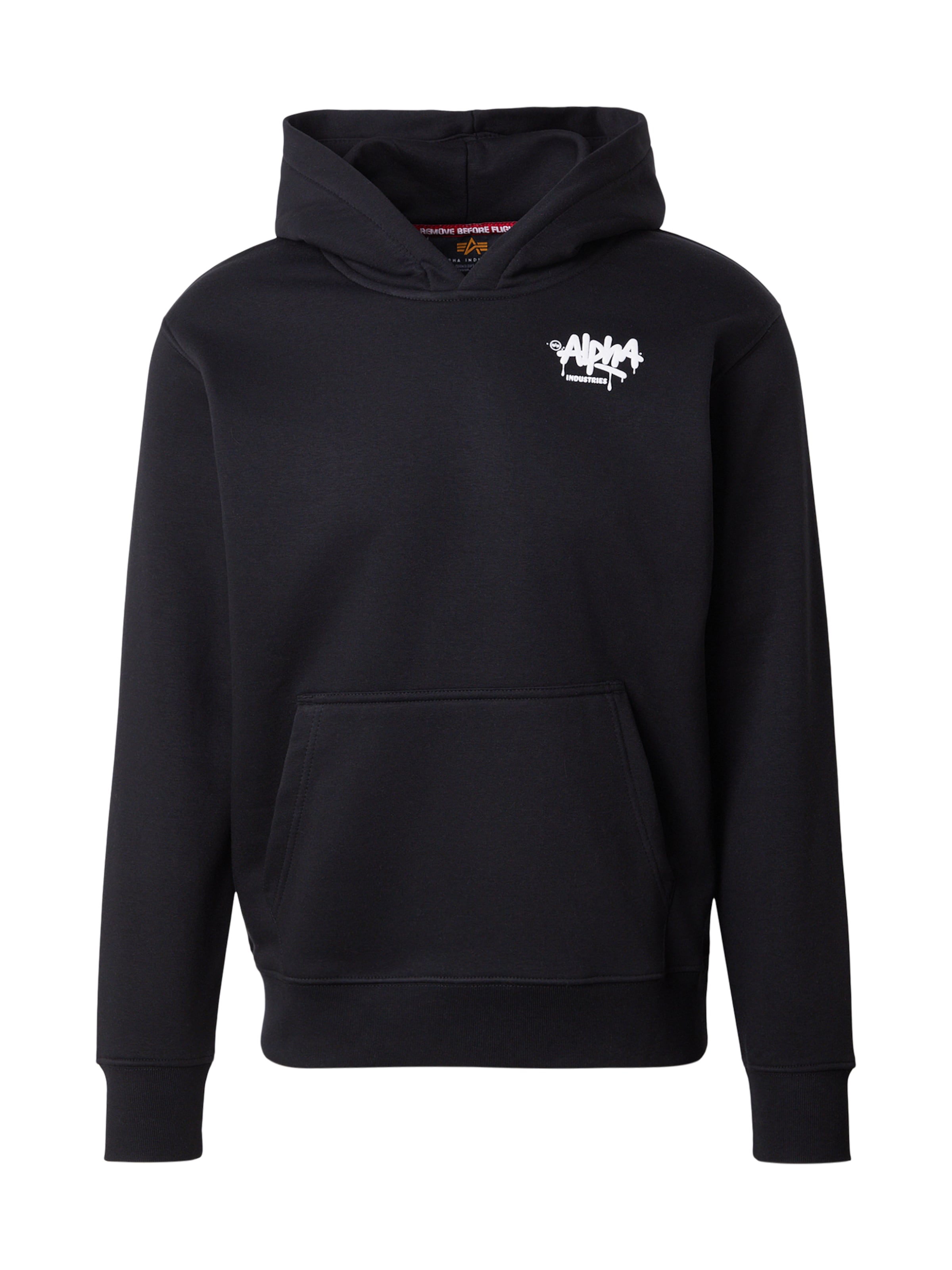 Sweat-shirt 'Signature' ALPHA INDUSTRIES en noir : devant