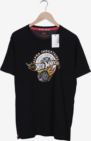ALPHA INDUSTRIES T-Shirt XL in Schwarz: predná strana