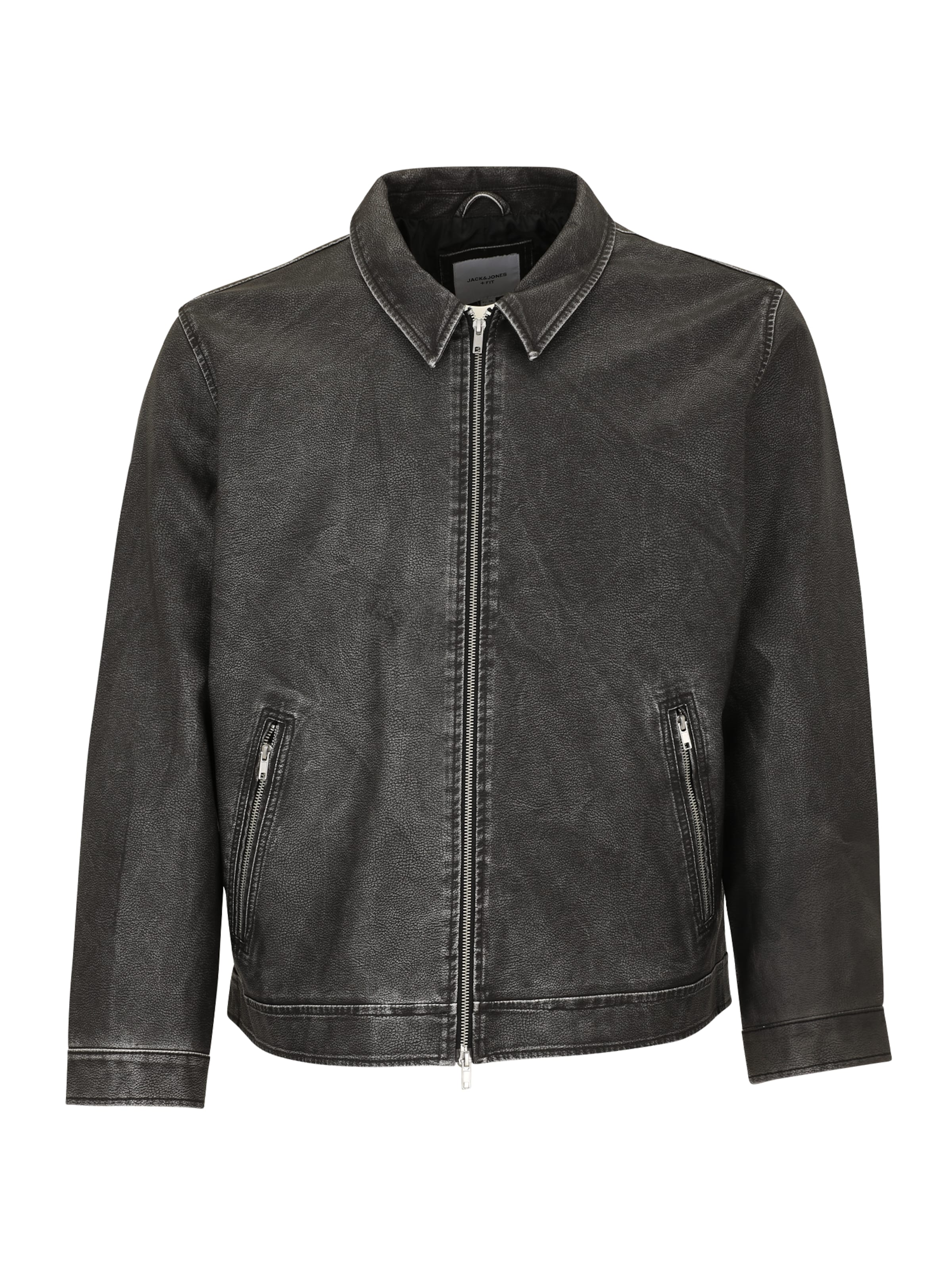 Jack & Jones Plus - Chaqueta de entretiempo en negro: frente