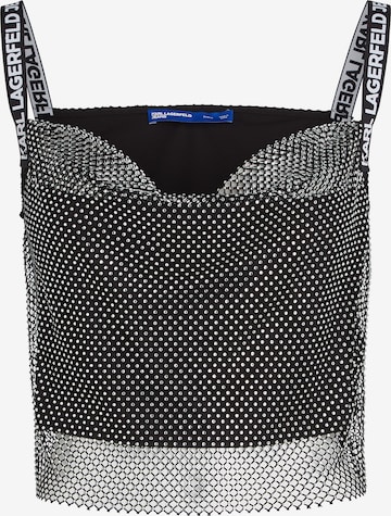 juoda KARL LAGERFELD JEANS Palaidinė be rankovių 'KETTENHEMD': priekis