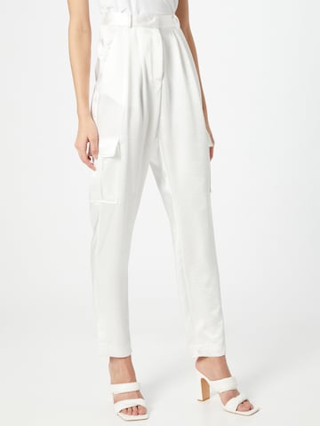 Regular Pantalon cargo 'CHIARANA' RECC en blanc : devant