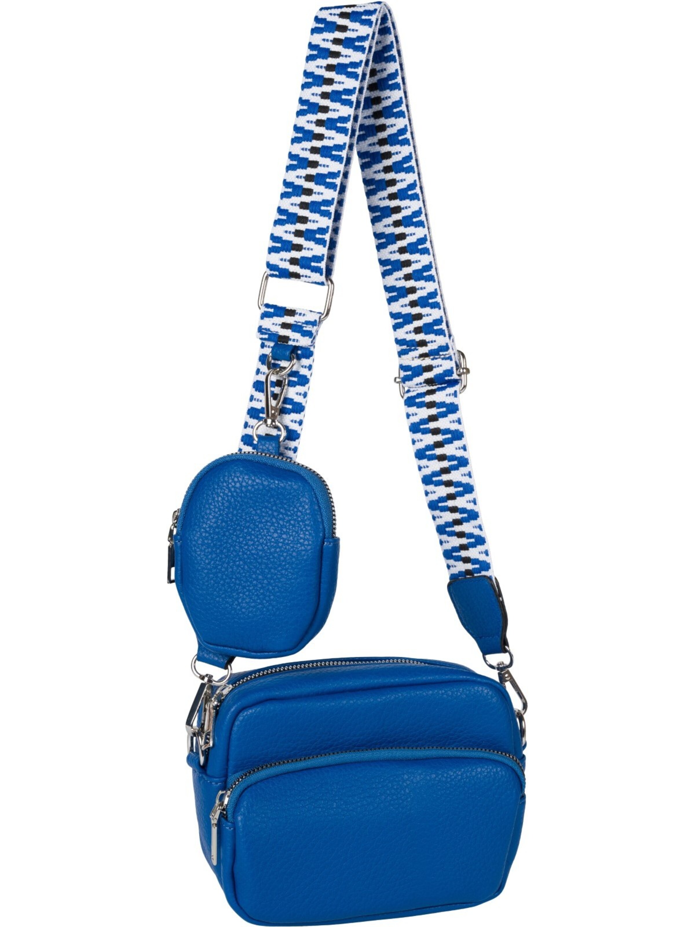 styleBREAKER Umhängetasche 'Rechteckige Umhängetasche Set 2-Teilig'‌‌‌‌‌‌ in Blau: Vorderseite