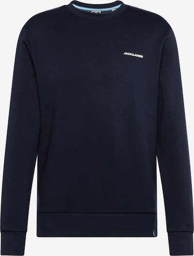 JACK & JONES Sweat-shirt 'PARKER' en bleu marine / bleu clair / blanc, Vue avec produit