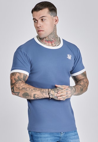 T-Shirt SikSilk en bleu : devant
