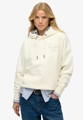 Felpa 'Luxe Casual' di Superdry & Co in beige: frontale