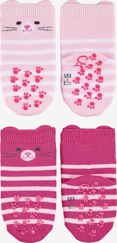 Chaussettes 'Katze' STERNTALER en rose