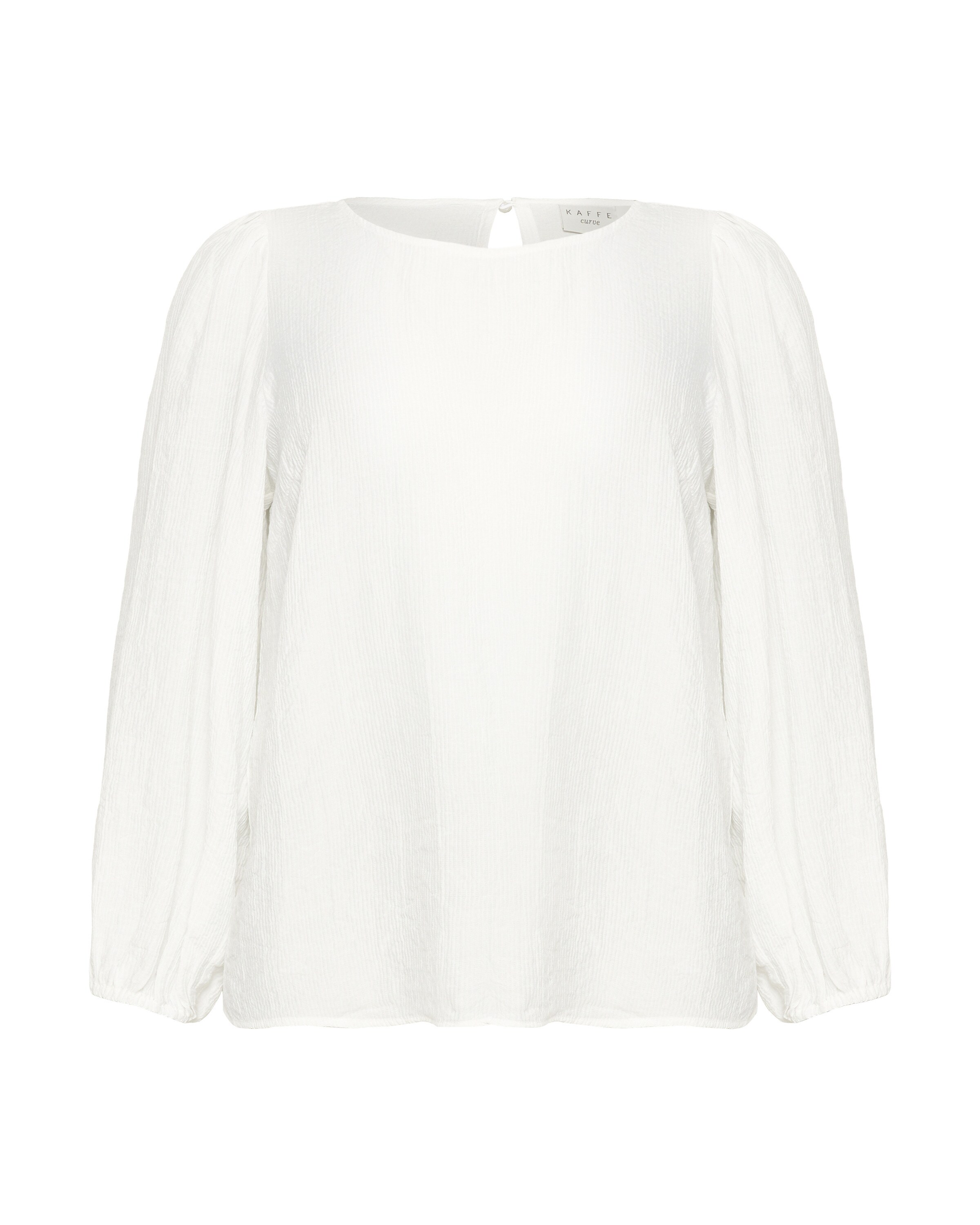 balts KAFFE CURVE Blūze 'Viva': no priekšpuses
