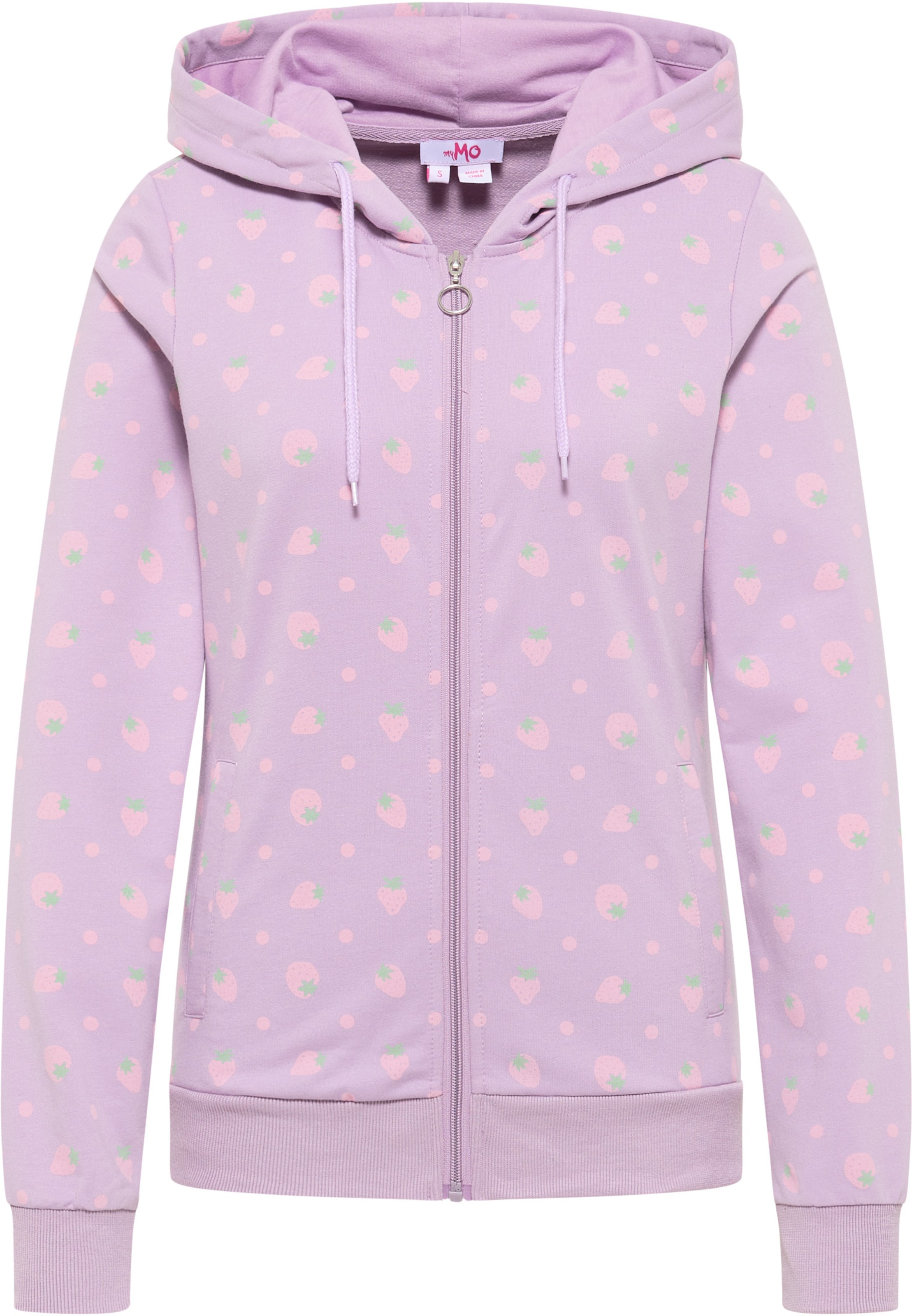 MYMO - Casaco em moletão em roxo: frente