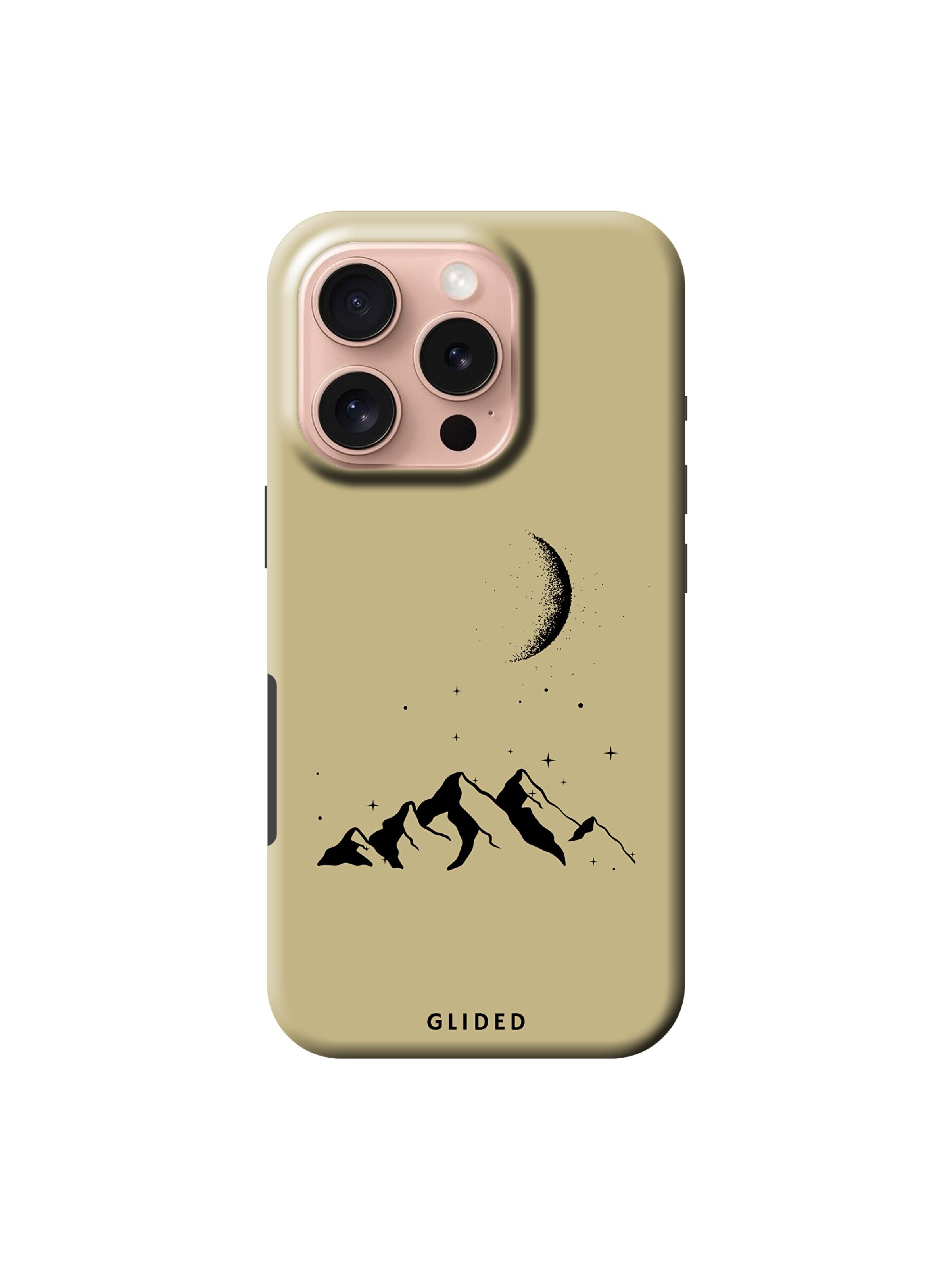 Glided Smartphonehülle 'Lunar Peaks Glided Handyhülle' in Schwarz: Vorderseite