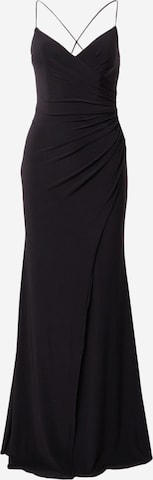 LUXUAR - Vestido de noche en negro: frente