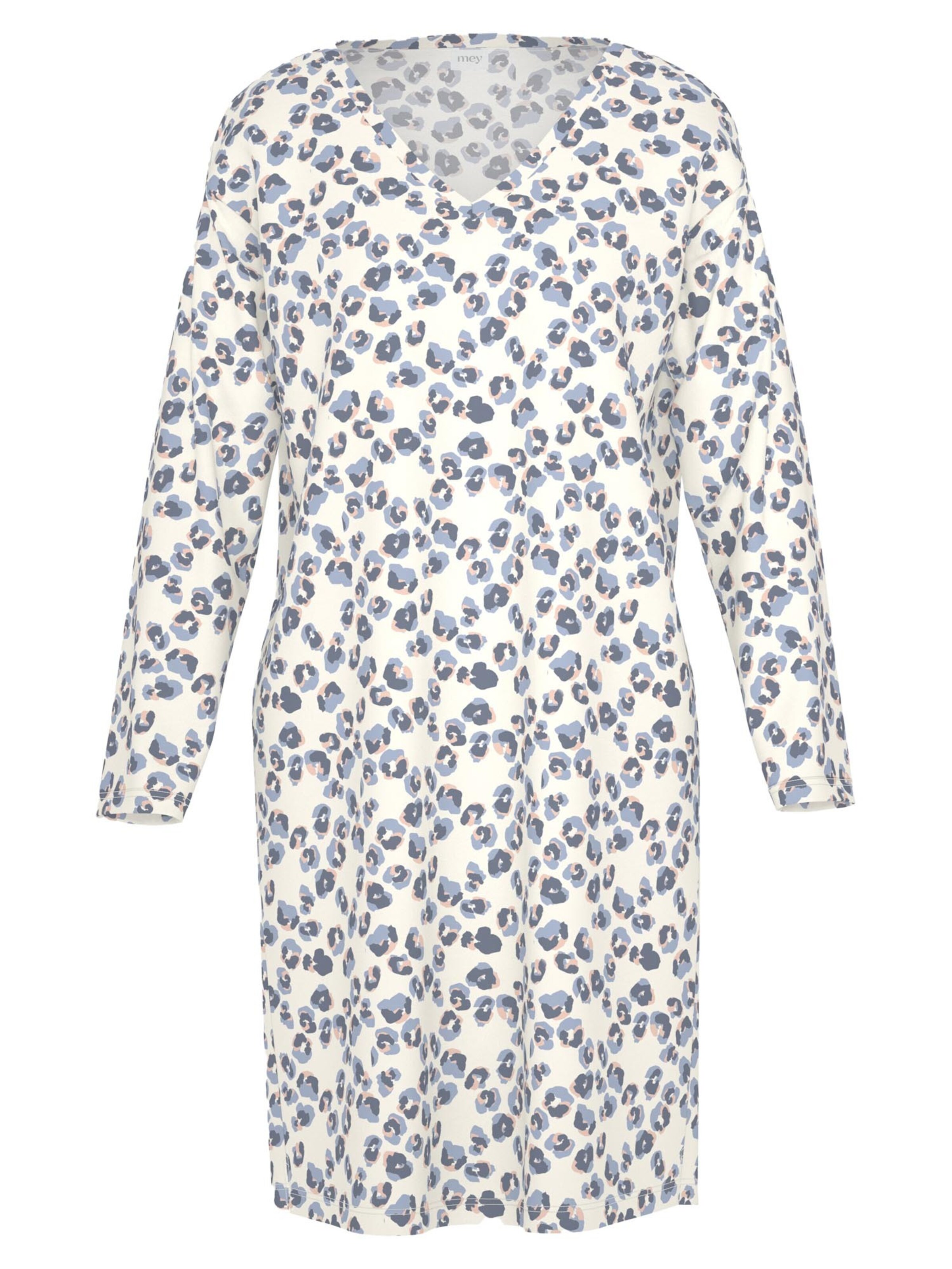 Mey Nachthemd 'Wild Violets' in Wit: voorkant