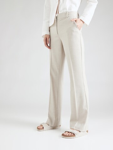 FIVEUNITS Flared Pleated Pants 'Clara' in Beige: front
