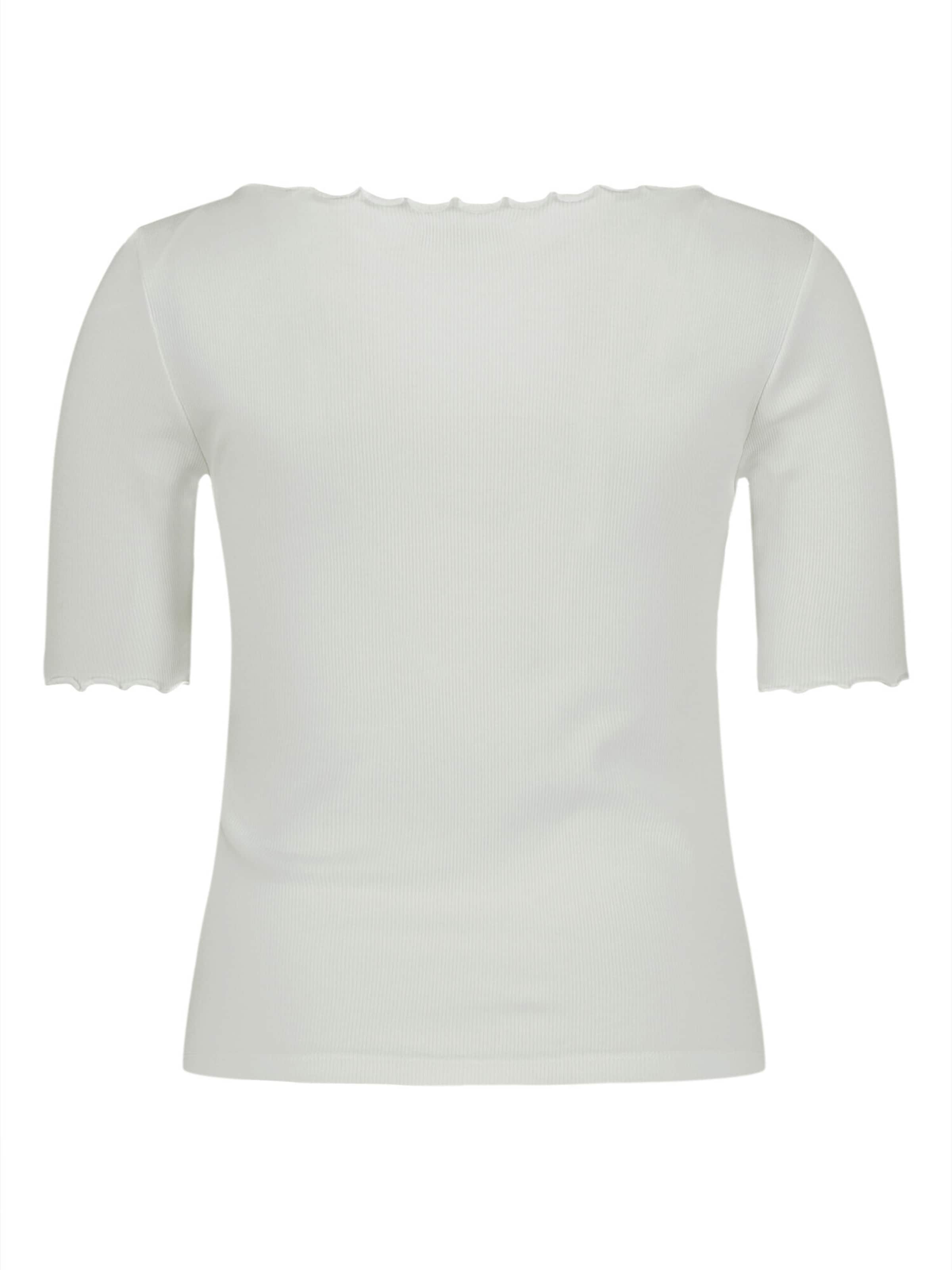 zero Halbarm-Shirt mit U-Boot-Ausschnitt in Weiß