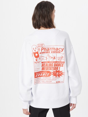 Vertere Berlin - Sweatshirt 'DANCEFLOOR PHARMACY' em branco: frente