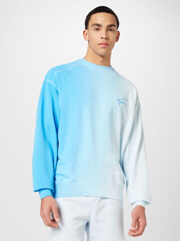 Sweat-shirt Tommy Jeans en bleu : devant