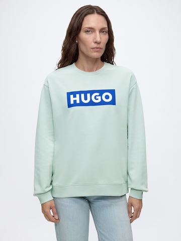HUGOSweater majica 'Classic' - zelena boja: prednji dio