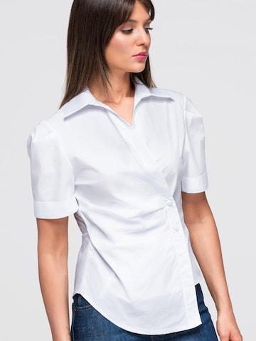 Ombre - Blusa en blanco