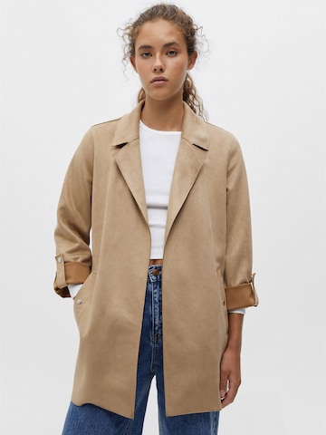 Pull&Bear Between-seasons coat in Beige: front