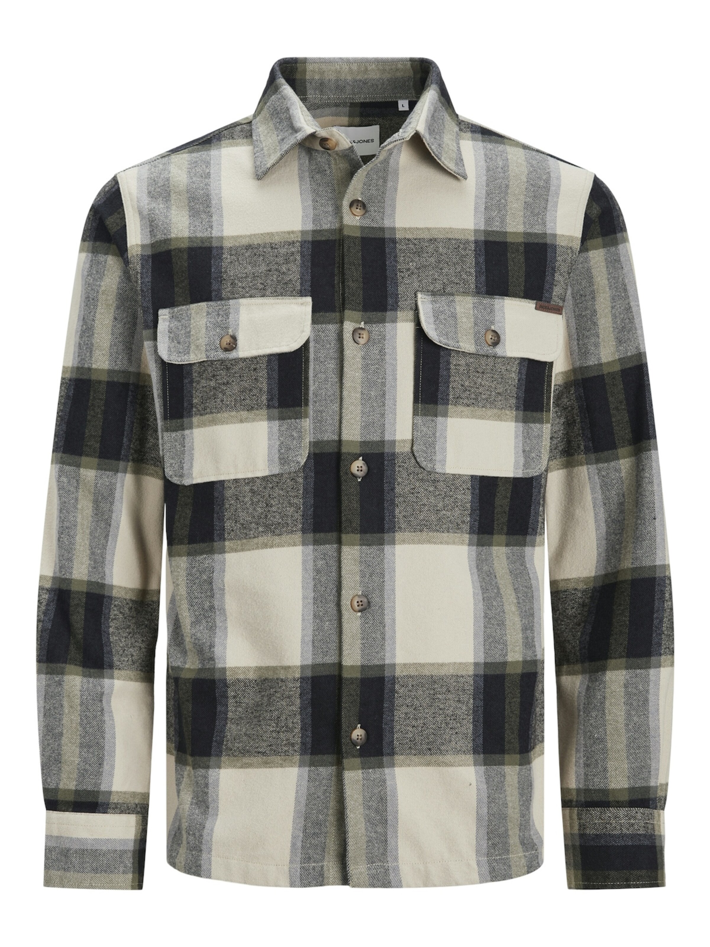 Coupe regular Chemise 'Darren' Jack & Jones Junior en gris : devant