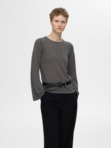 SELECTED FEMME Trui 'SLFMoon' in Grijs: voorkant