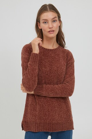 Oxmo Sweater 'Elvina' in Brown: front