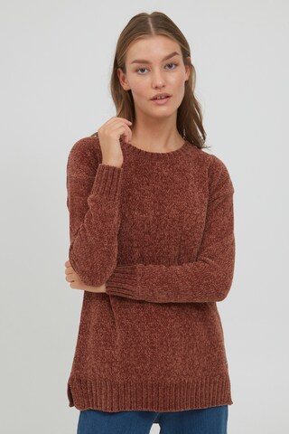 Pull-over 'Elvina' Oxmo en marron : devant