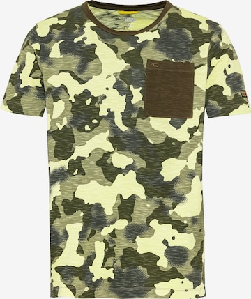 CAMEL ACTIVE Kurzarm T-Shirt mit Camouflage Print in Grün: predná strana