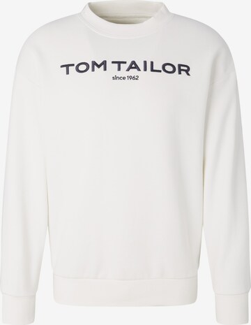 TOM TAILOR Sweatshirt in Wit: voorkant