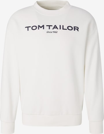 TOM TAILOR Sweatshirt i vit: framsida