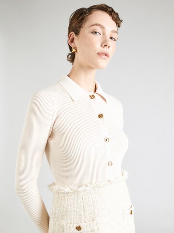 Twinset Pletena obleka | bela barva