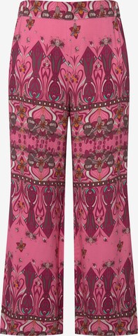 Ulla Popken Wide leg Broek in Roze: voorkant