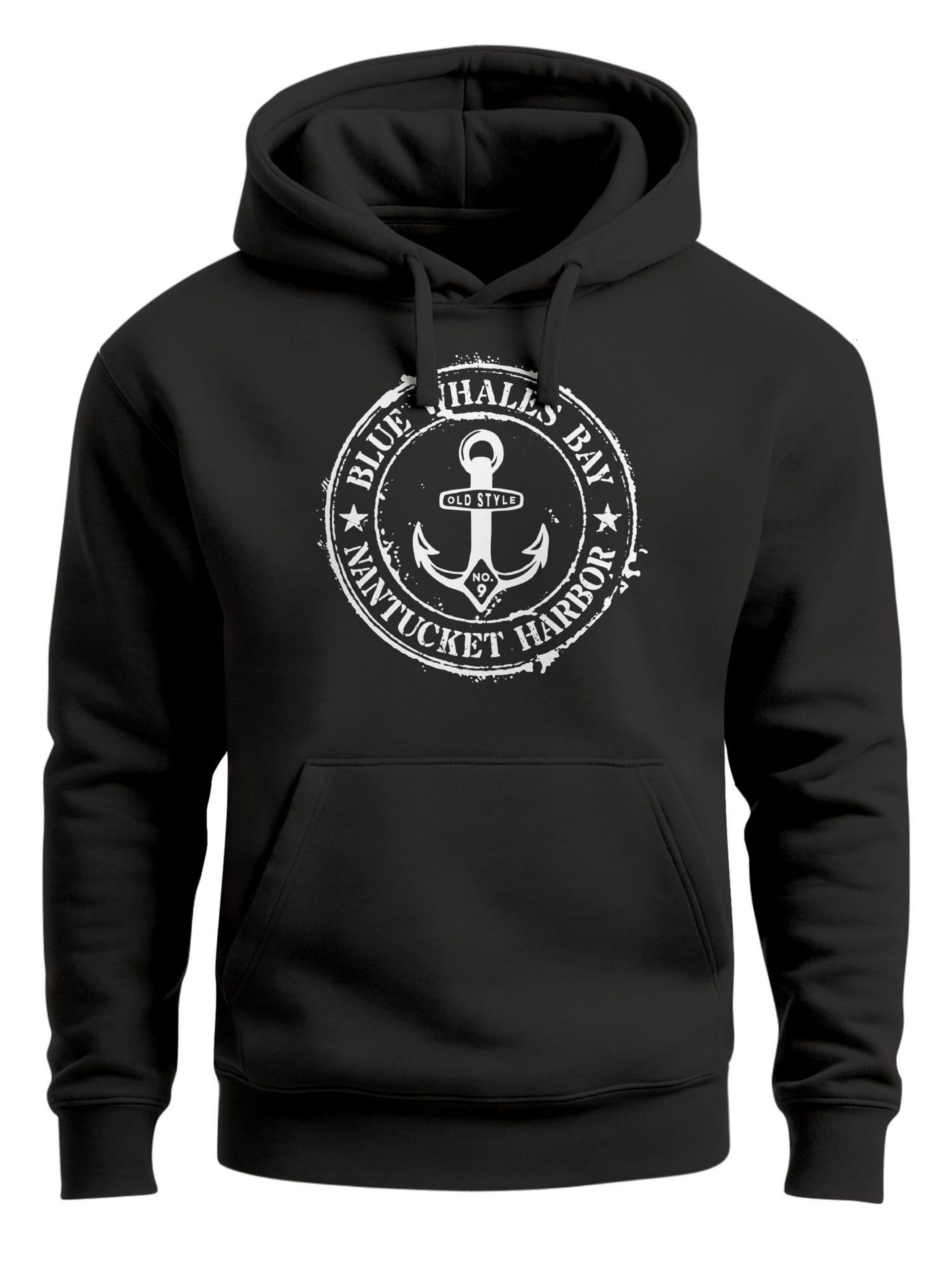 Neverless Sweatshirt 'Vintage Anker' in Black: front