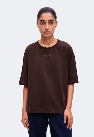 19V69 ITALIA - Camiseta talla grande 'Petonia Street' en marrón: frente