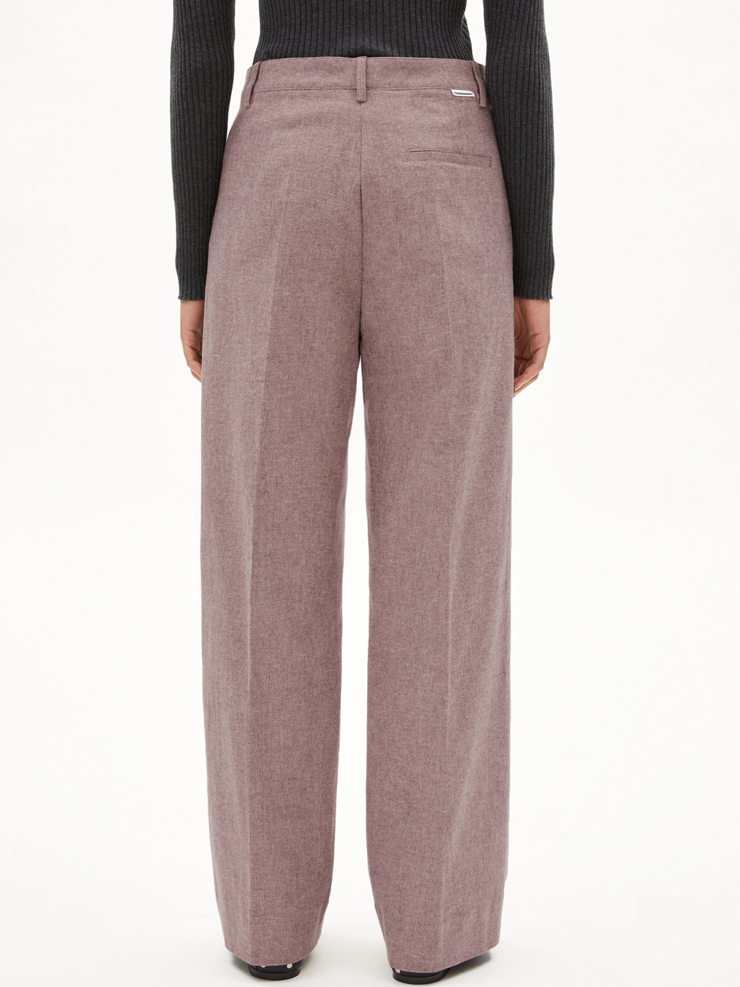 ARMEDANGELS Wide Leg Hose LEANDRAA HANDAAS in Rot