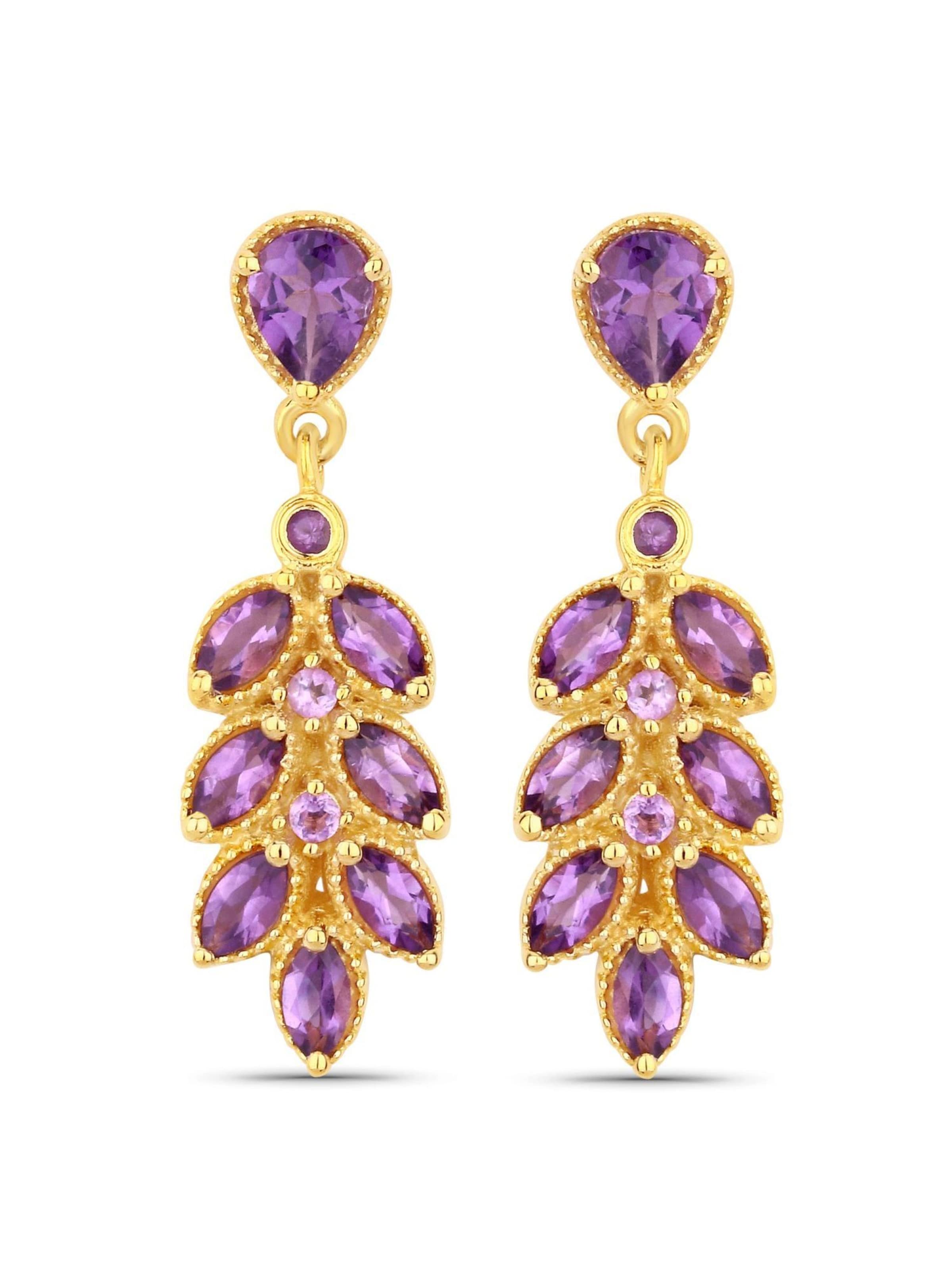 Rafaela Donata Oorbellen in de kleur Goud / Lila, Productweergave