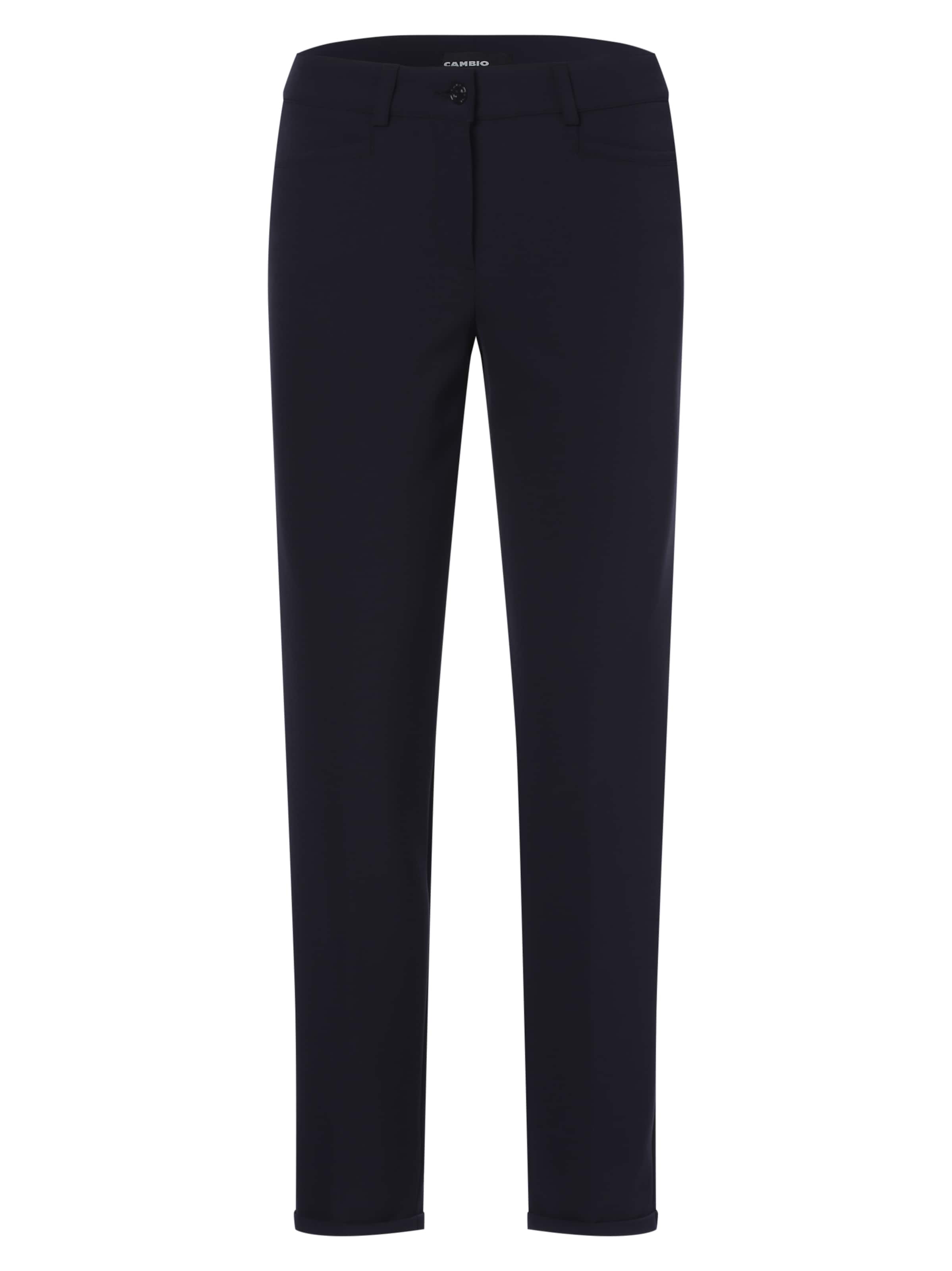 Cambio Slim fit Chino trousers in Blue: front