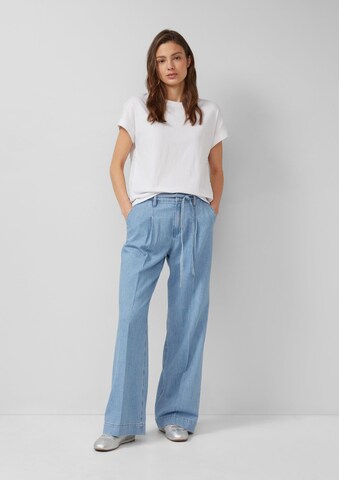 Wide Leg Jean à pince 'Suri' s.Oliver en bleu